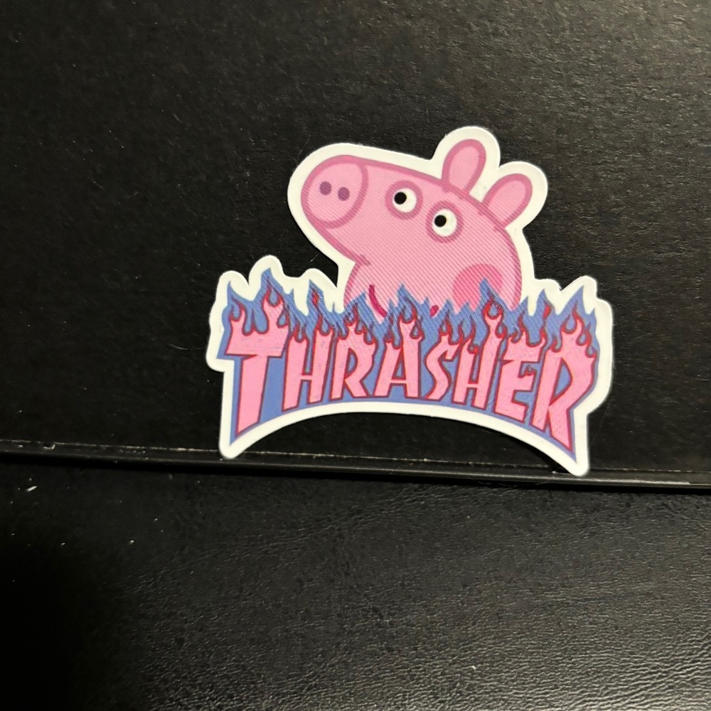 PINK PIG THRASHER STICKER